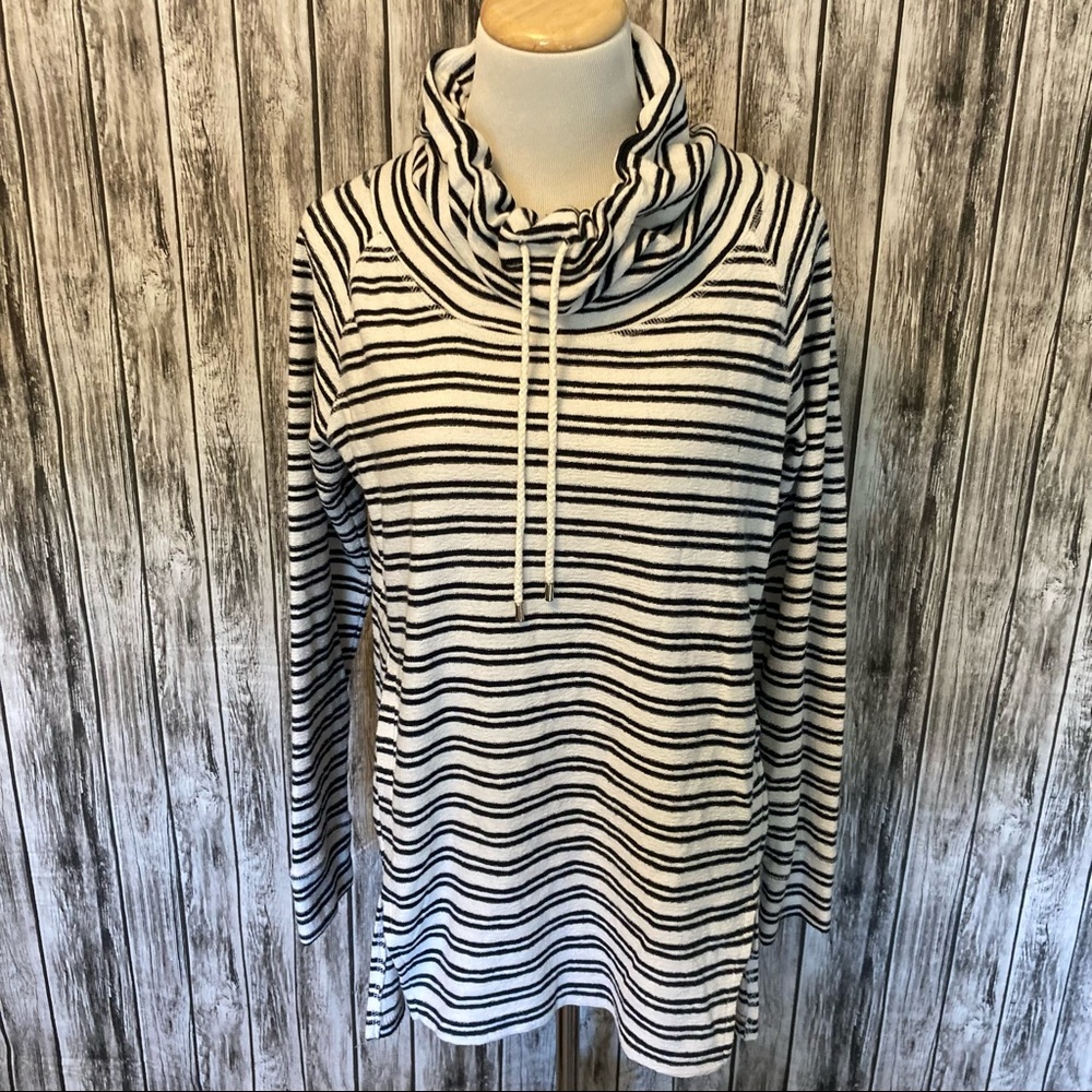 Tommy Hilfiger Striped Terry Cowl Neck large